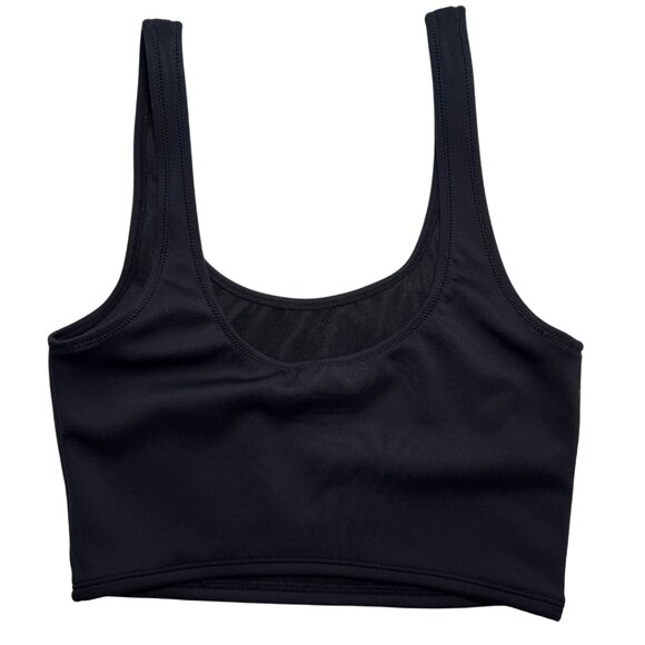 Good American Scoop Neck Bra Top Black Size 1 - Picture 4 of 5